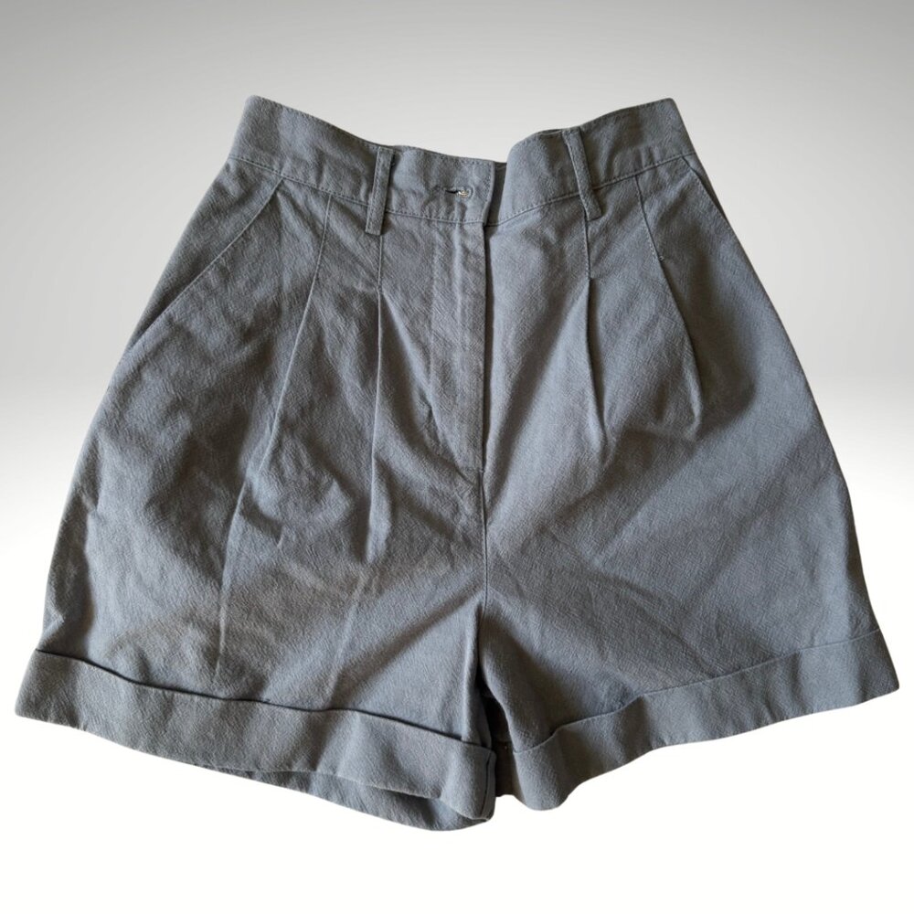 ASOS High-Waisted Gray Cotton Shorts Size 0